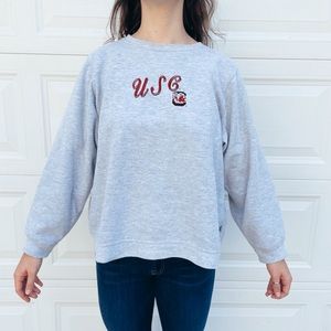 RETRO VINTAGE University of South Carolina sweatshirt embroidered size 1X